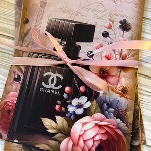 Junk Journal Pages “Black De Perfume” ephemera scrapbooking crafts